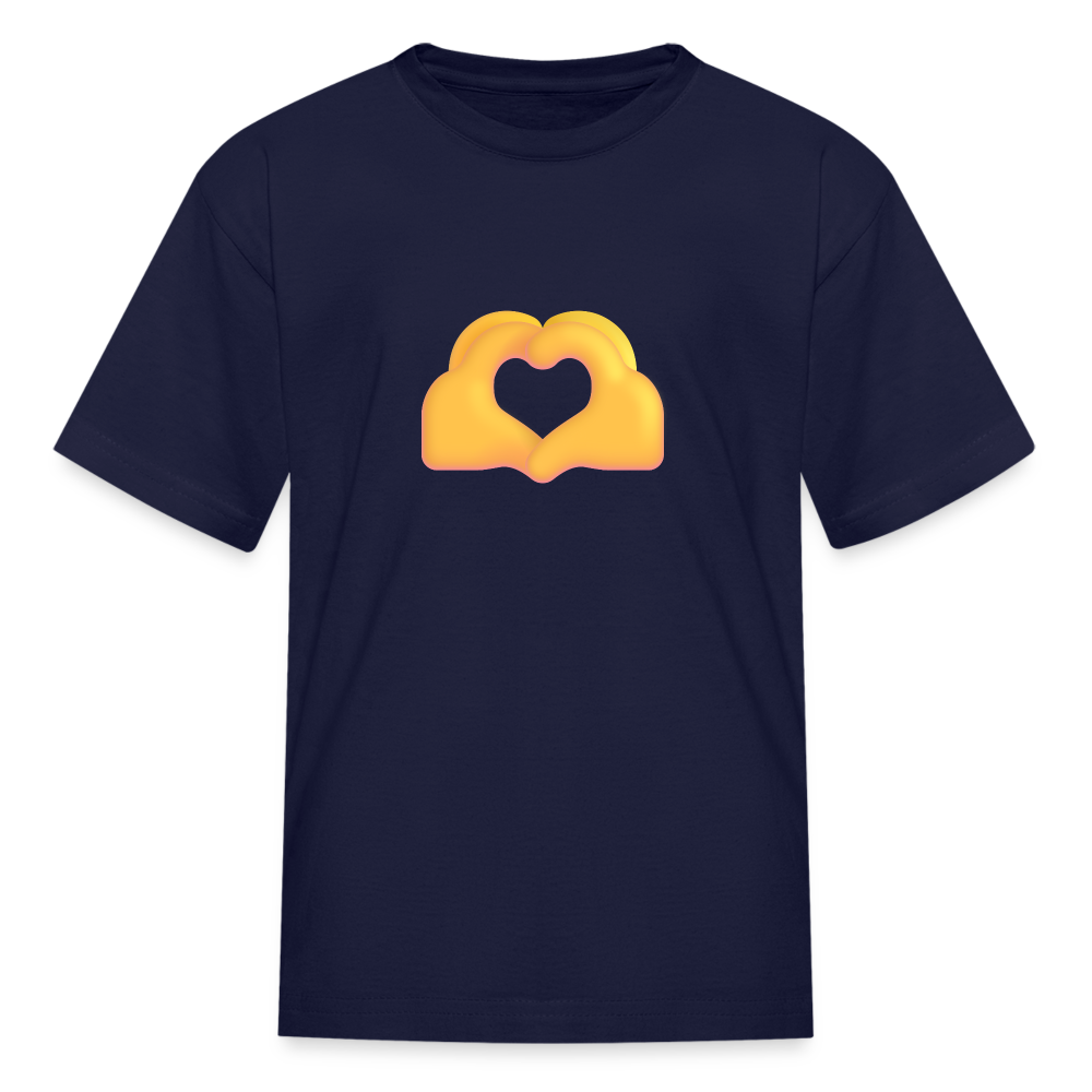 🫶 Heart Hands (Microsoft Fluent) Kids' T-Shirt - navy