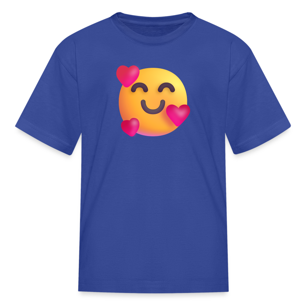 🥰 Smiling Face with Hearts (Microsoft Fluent) Kids' T-Shirt - royal blue