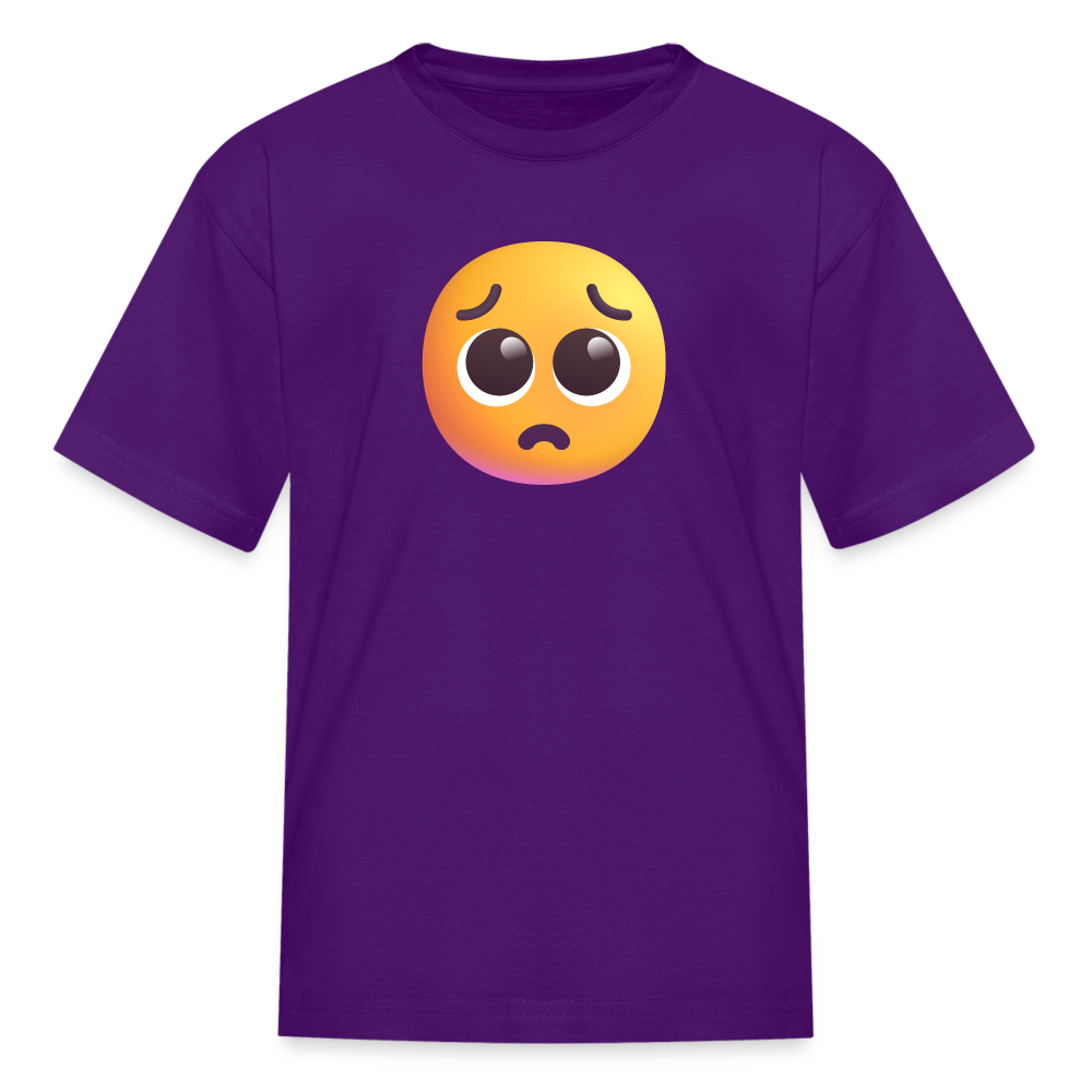 🥺 Pleading Face (Microsoft Fluent) Kids' T-Shirt - purple