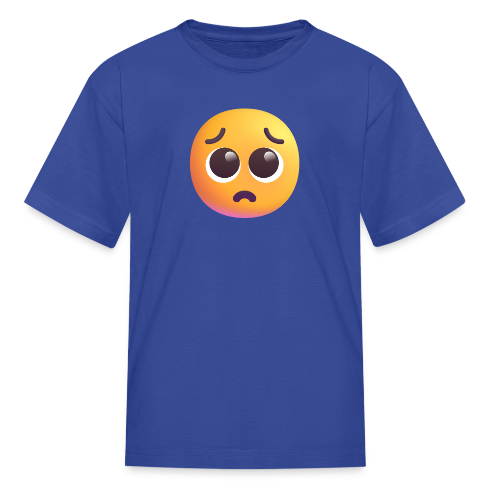 🥺 Pleading Face (Microsoft Fluent) Kids' T-Shirt - royal blue
