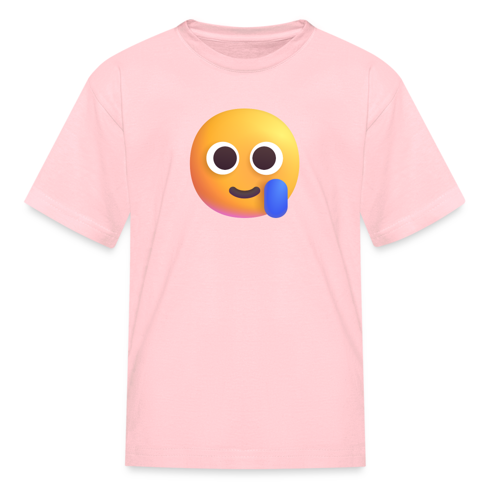 🥲 Smiling Face with Tear (Microsoft Fluent) Kids' T-Shirt - pink