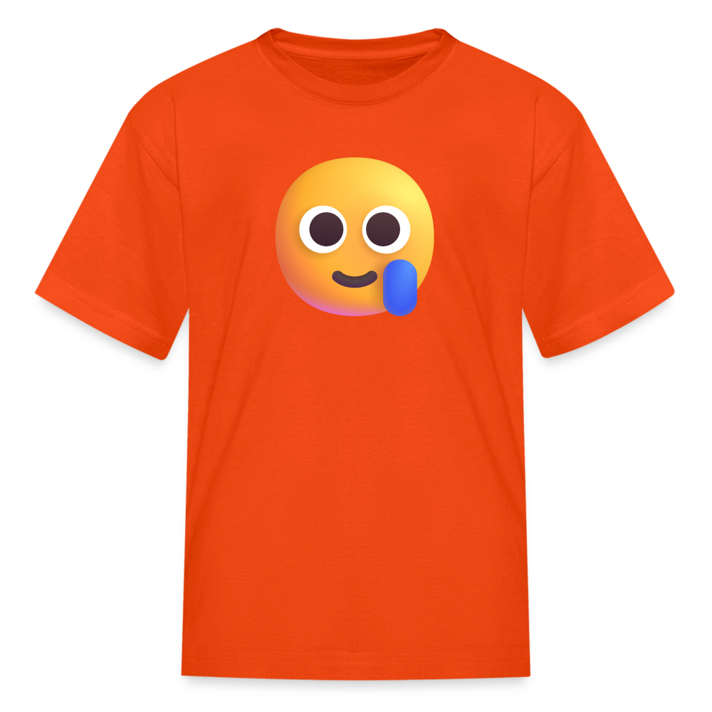 🥲 Smiling Face with Tear (Microsoft Fluent) Kids' T-Shirt - orange
