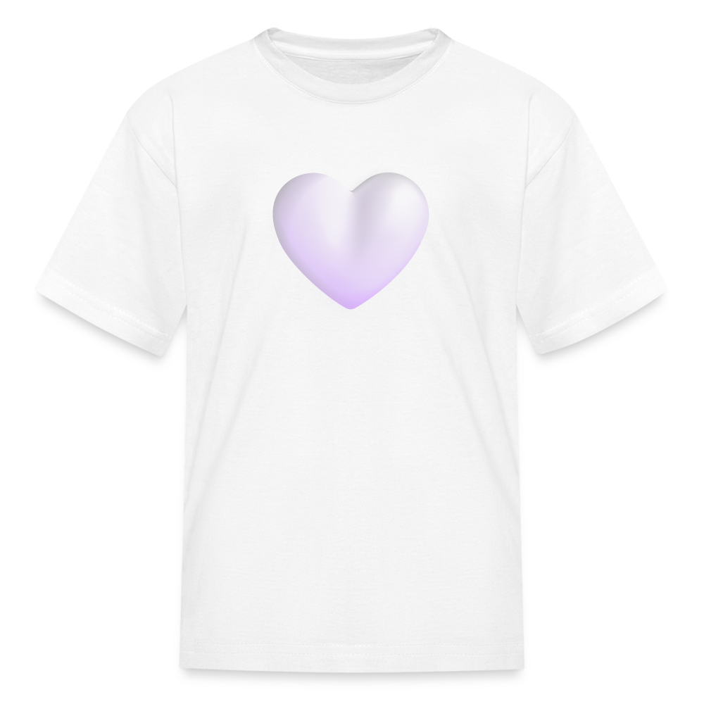 🤍 White Heart (Microsoft Fluent) Kids' T-Shirt - white
