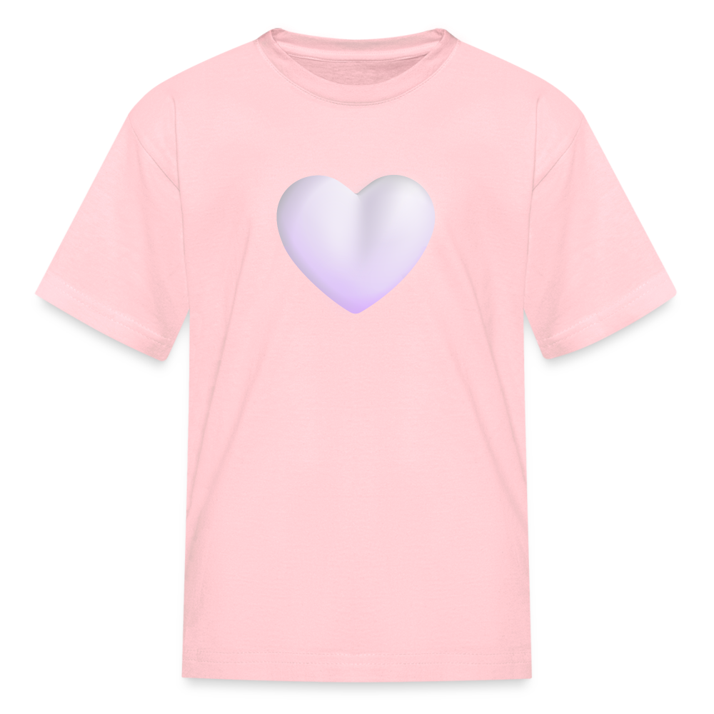 🤍 White Heart (Microsoft Fluent) Kids' T-Shirt - pink