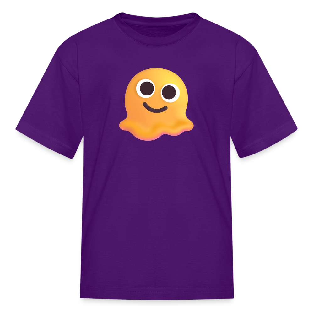 🫠 Melting Face (Microsoft Fluent) Kids' T-Shirt - purple