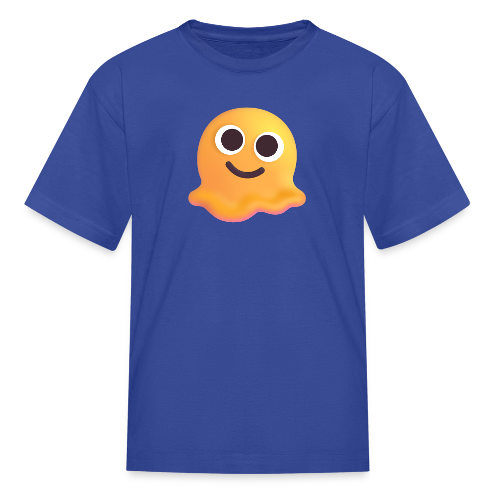 🫠 Melting Face (Microsoft Fluent) Kids' T-Shirt - royal blue