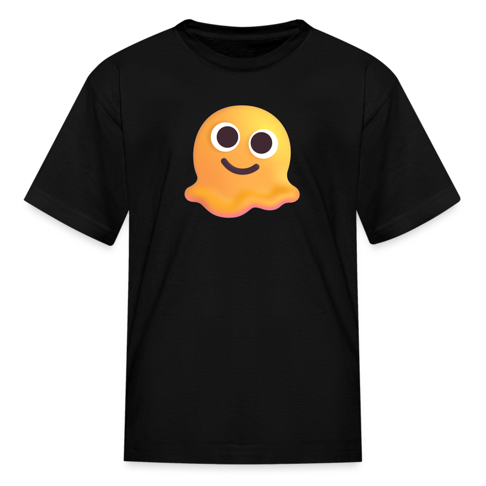 🫠 Melting Face (Microsoft Fluent) Kids' T-Shirt - black