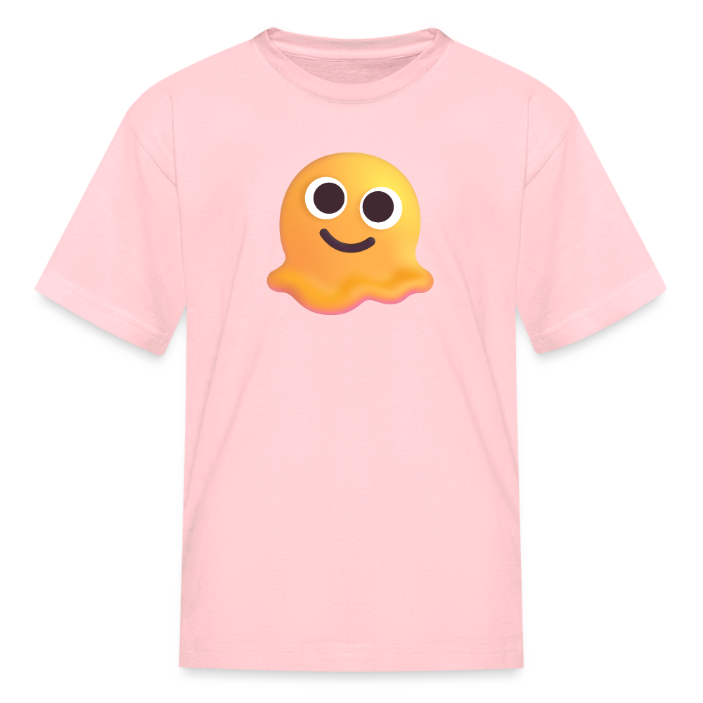 🫠 Melting Face (Microsoft Fluent) Kids' T-Shirt - pink