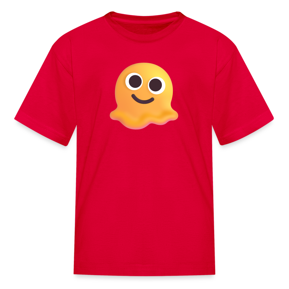 🫠 Melting Face (Microsoft Fluent) Kids' T-Shirt - red