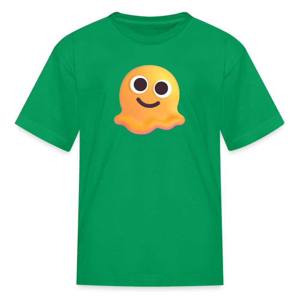 🫠 Melting Face (Microsoft Fluent) Kids' T-Shirt - kelly green