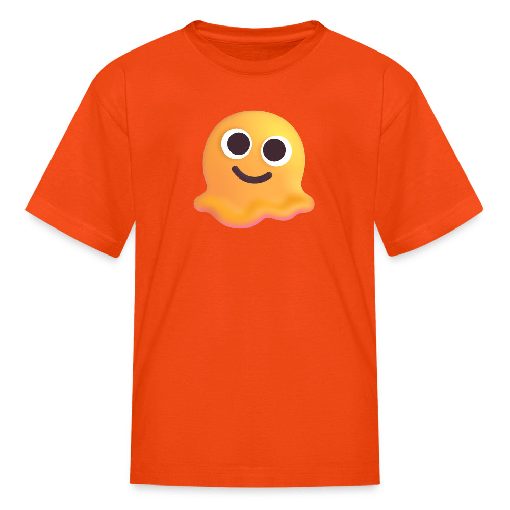 🫠 Melting Face (Microsoft Fluent) Kids' T-Shirt - orange