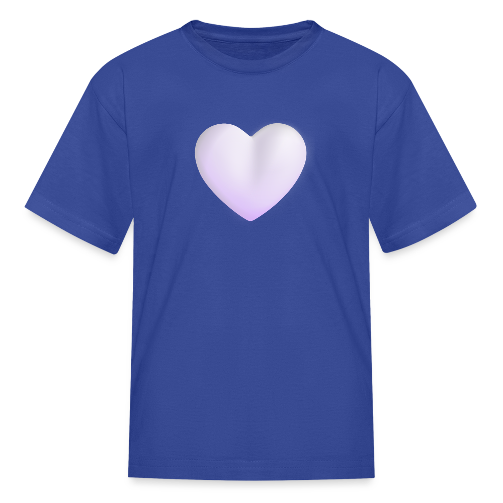 🤍 White Heart (Microsoft Fluent) Kids' T-Shirt - royal blue