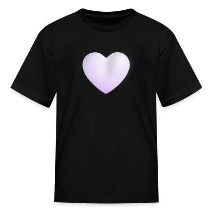 🤍 White Heart (Microsoft Fluent) Kids' T-Shirt - black
