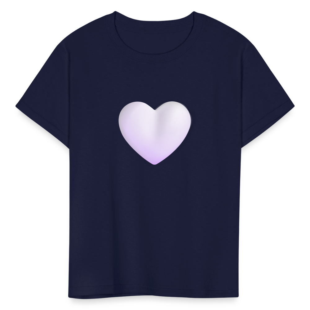 🤍 White Heart (Microsoft Fluent) Kids' T-Shirt - navy