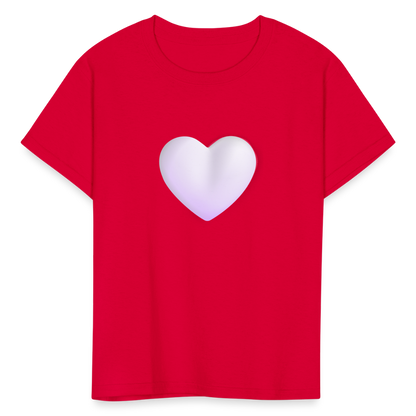 🤍 White Heart (Microsoft Fluent) Kids' T-Shirt - red