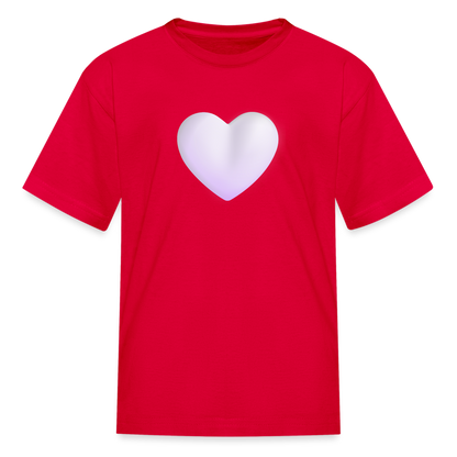 🤍 White Heart (Microsoft Fluent) Kids' T-Shirt - red