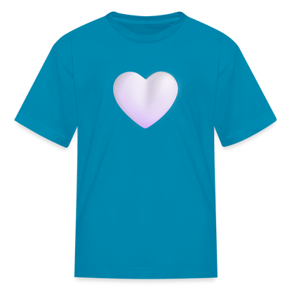 🤍 White Heart (Microsoft Fluent) Kids' T-Shirt - turquoise