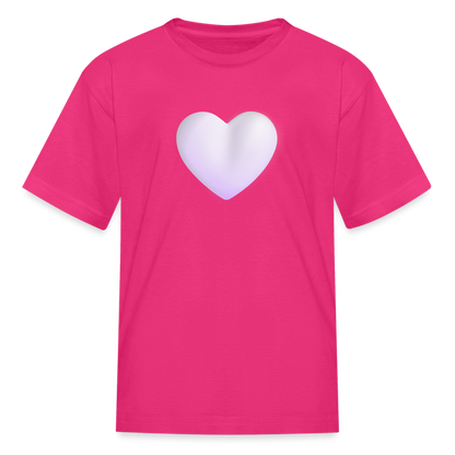 🤍 White Heart (Microsoft Fluent) Kids' T-Shirt - fuchsia