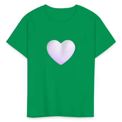 🤍 White Heart (Microsoft Fluent) Kids' T-Shirt - kelly green