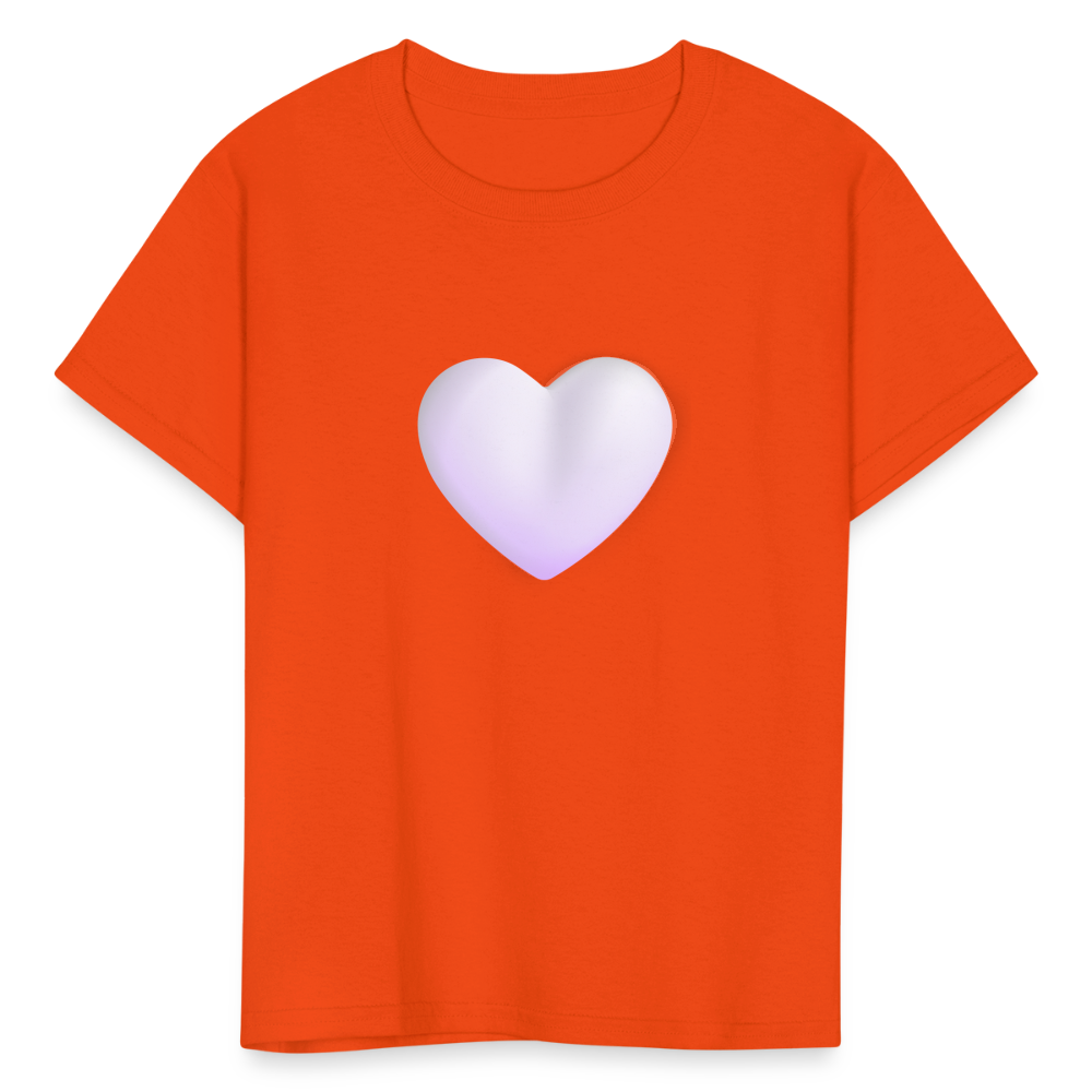 🤍 White Heart (Microsoft Fluent) Kids' T-Shirt - orange