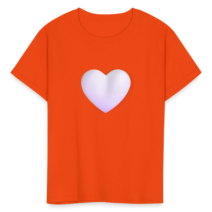 🤍 White Heart (Microsoft Fluent) Kids' T-Shirt - orange