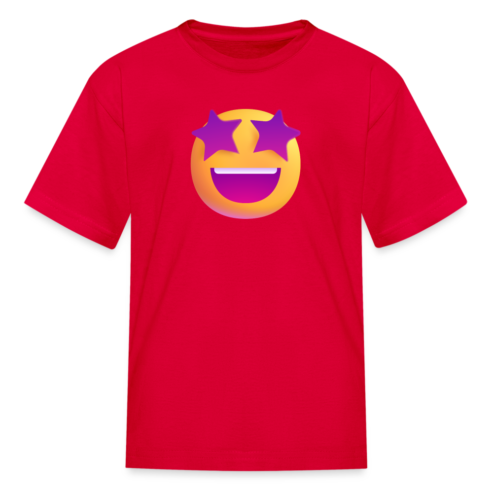 🤩 Star-Struck (Microsoft Fluent) Kids' T-Shirt - red