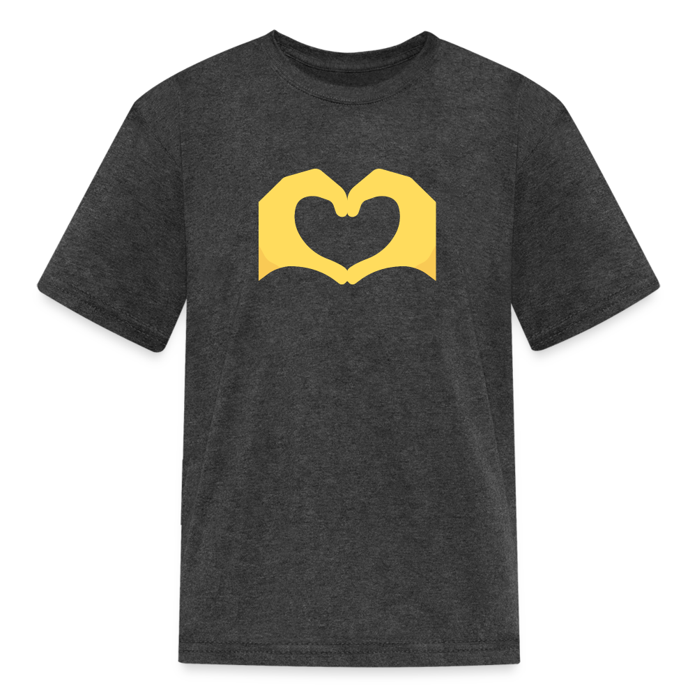 🫶 Heart Hands (Twemoji) Kids' T-Shirt - heather black