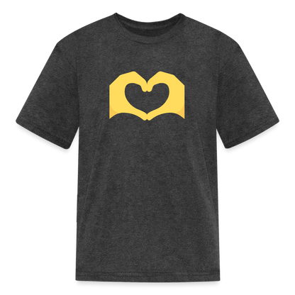 🫶 Heart Hands (Twemoji) Kids' T-Shirt - heather black