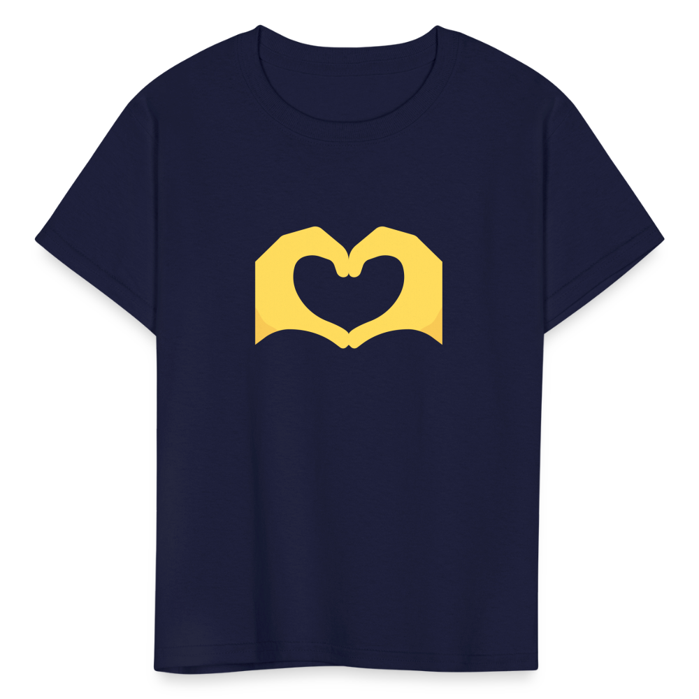 🫶 Heart Hands (Twemoji) Kids' T-Shirt - navy