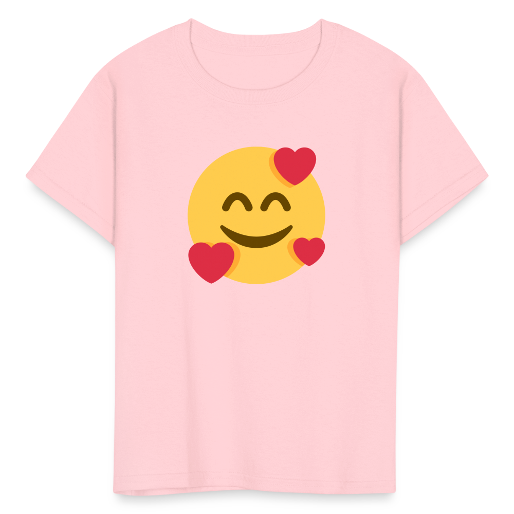 🥰 Smiling Face with Hearts (Twemoji) Kids' T-Shirt - pink