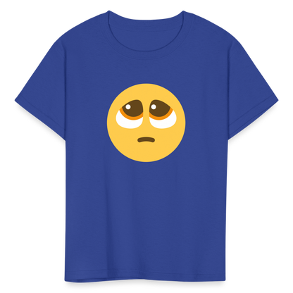 🥺 Pleading Face (Twemoji) Kids' T-Shirt - royal blue