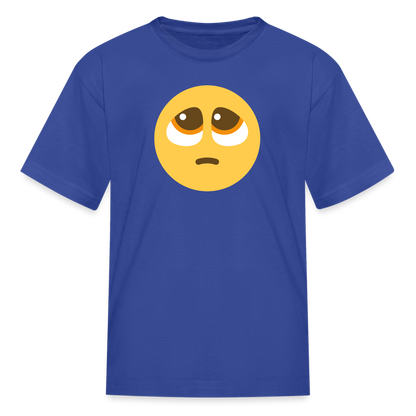 🥺 Pleading Face (Twemoji) Kids' T-Shirt - royal blue