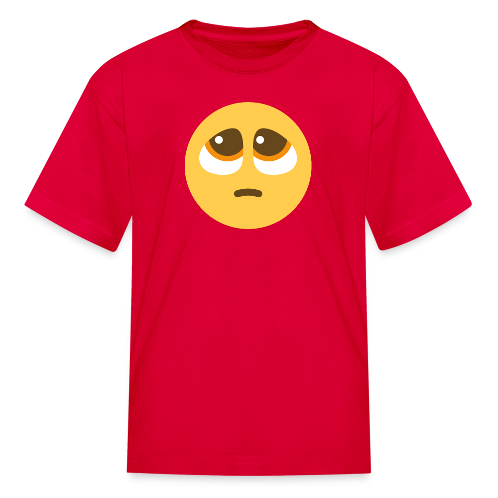 🥺 Pleading Face (Twemoji) Kids' T-Shirt - red