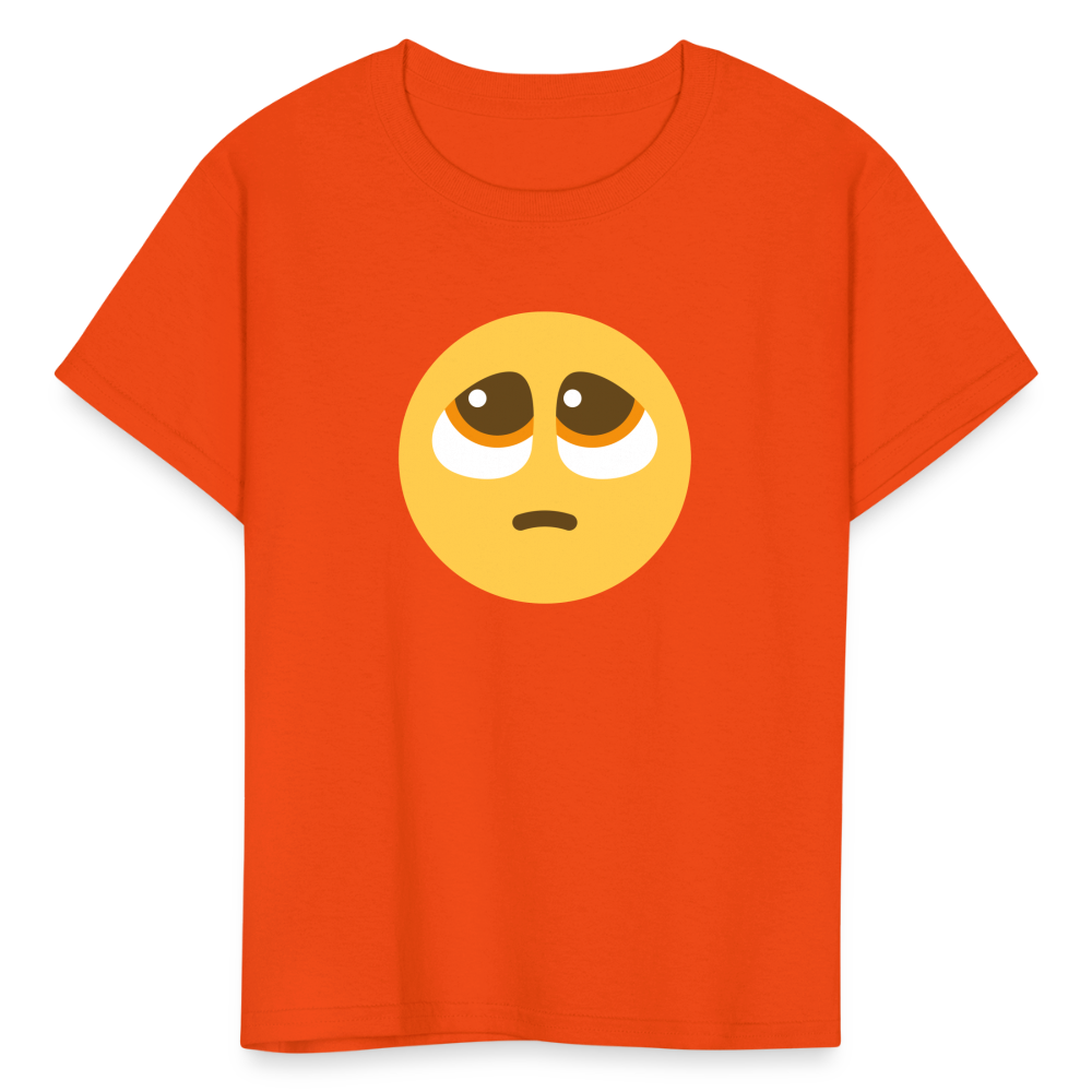 🥺 Pleading Face (Twemoji) Kids' T-Shirt - orange