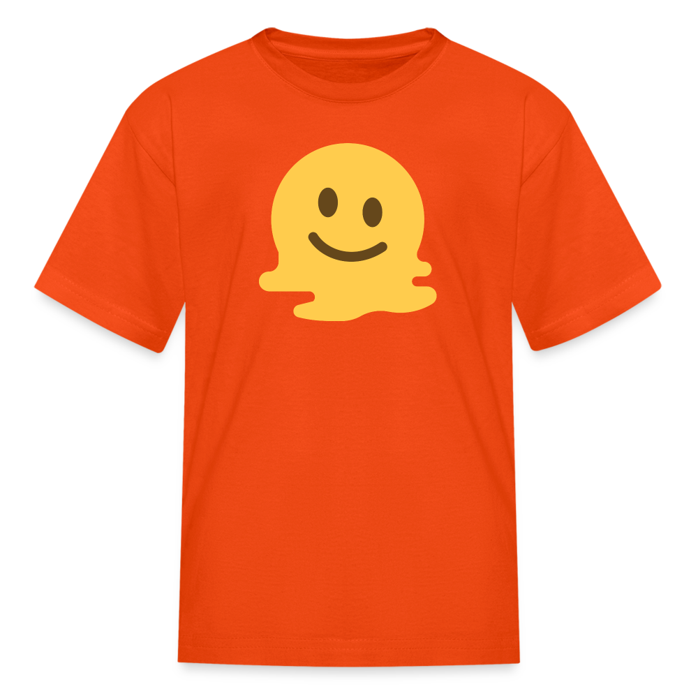 🫠 Melting Face (Twemoji) Kids' T-Shirt - orange