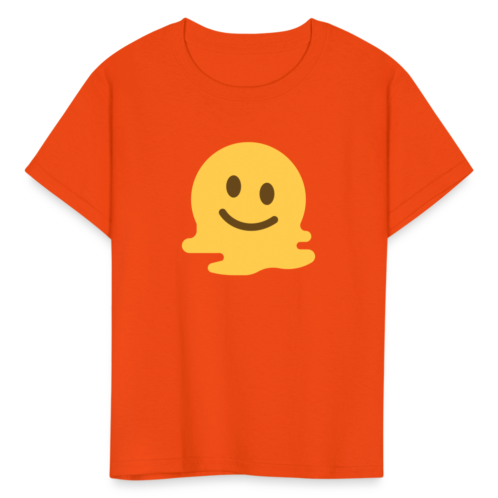 🫠 Melting Face (Twemoji) Kids' T-Shirt - orange