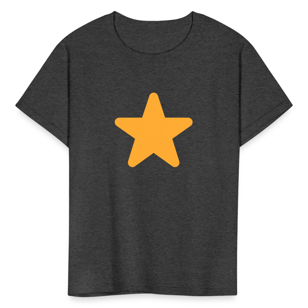 ⭐ Star (Twemoji) Kids' T-Shirt - heather black
