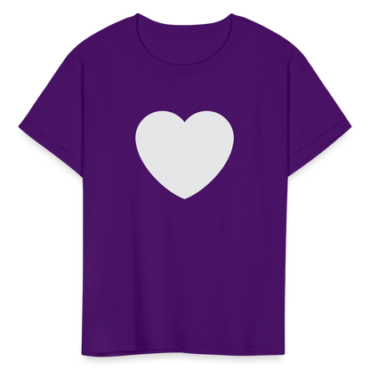 🤍 White Heart (Twemoji) Kids' T-Shirt - purple