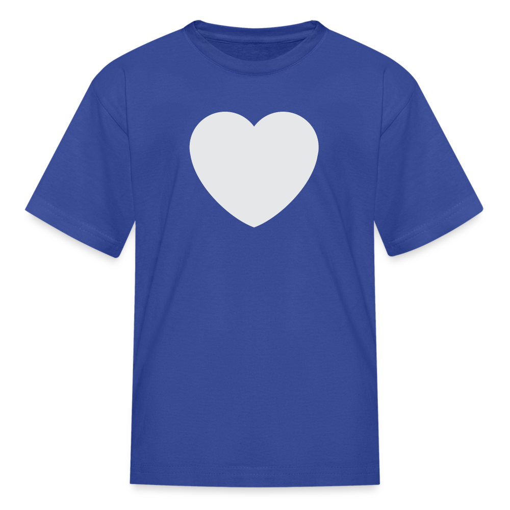 🤍 White Heart (Twemoji) Kids' T-Shirt - royal blue
