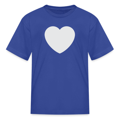 🤍 White Heart (Twemoji) Kids' T-Shirt - royal blue