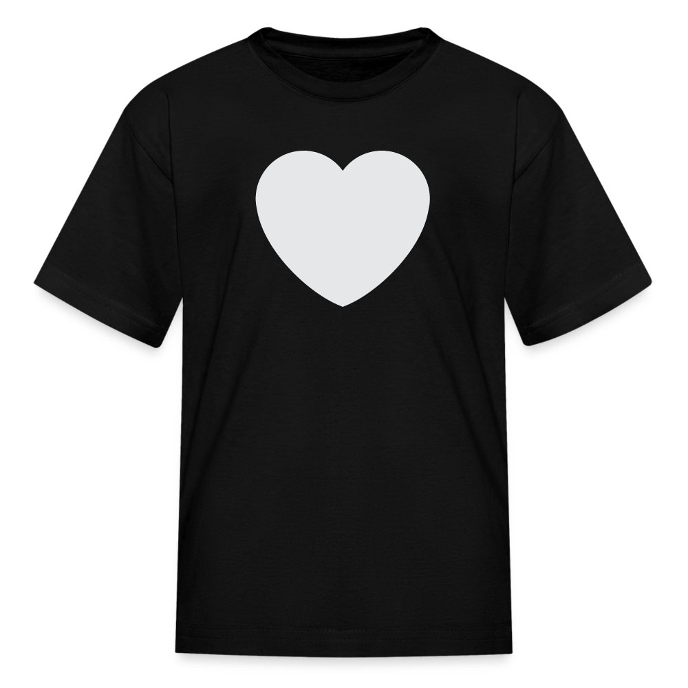 🤍 White Heart (Twemoji) Kids' T-Shirt - black