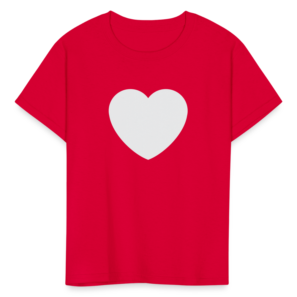 🤍 White Heart (Twemoji) Kids' T-Shirt - red