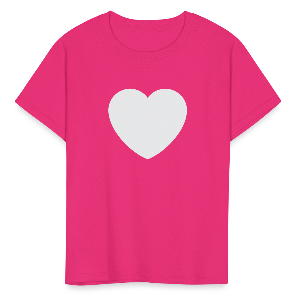 🤍 White Heart (Twemoji) Kids' T-Shirt - fuchsia