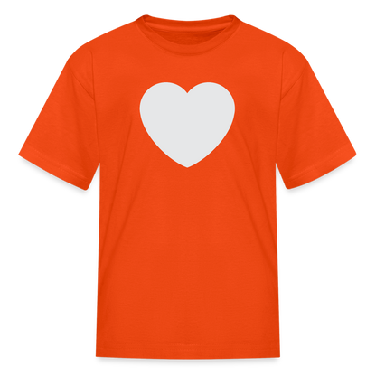 🤍 White Heart (Twemoji) Kids' T-Shirt - orange