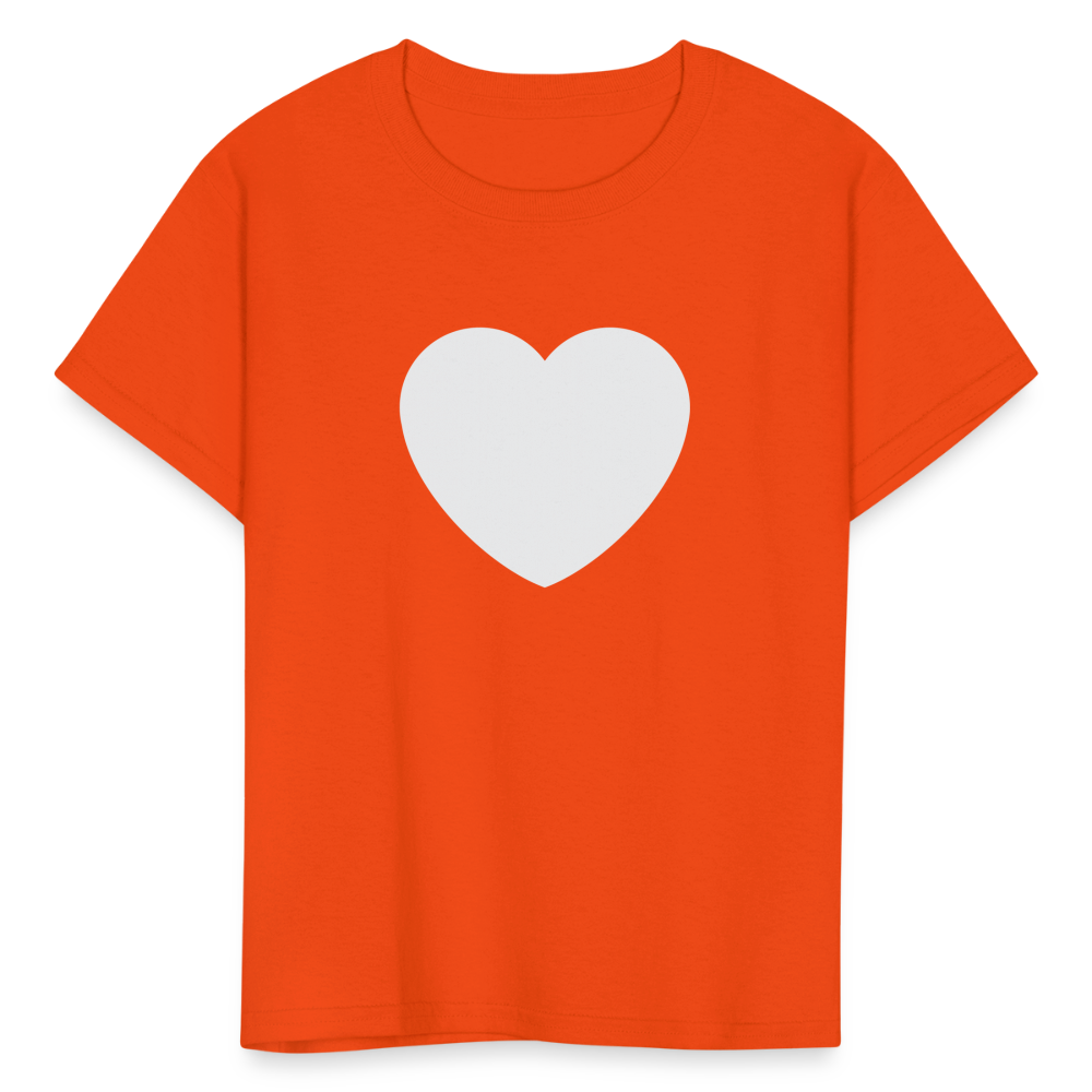 🤍 White Heart (Twemoji) Kids' T-Shirt - orange