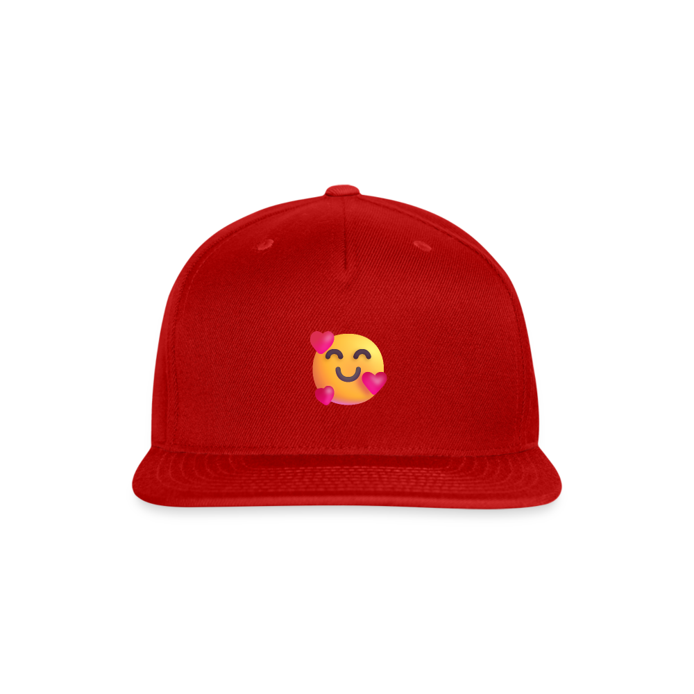 🥰 Smiling Face with Hearts (Microsoft Fluent) Snapback Baseball Cap - red