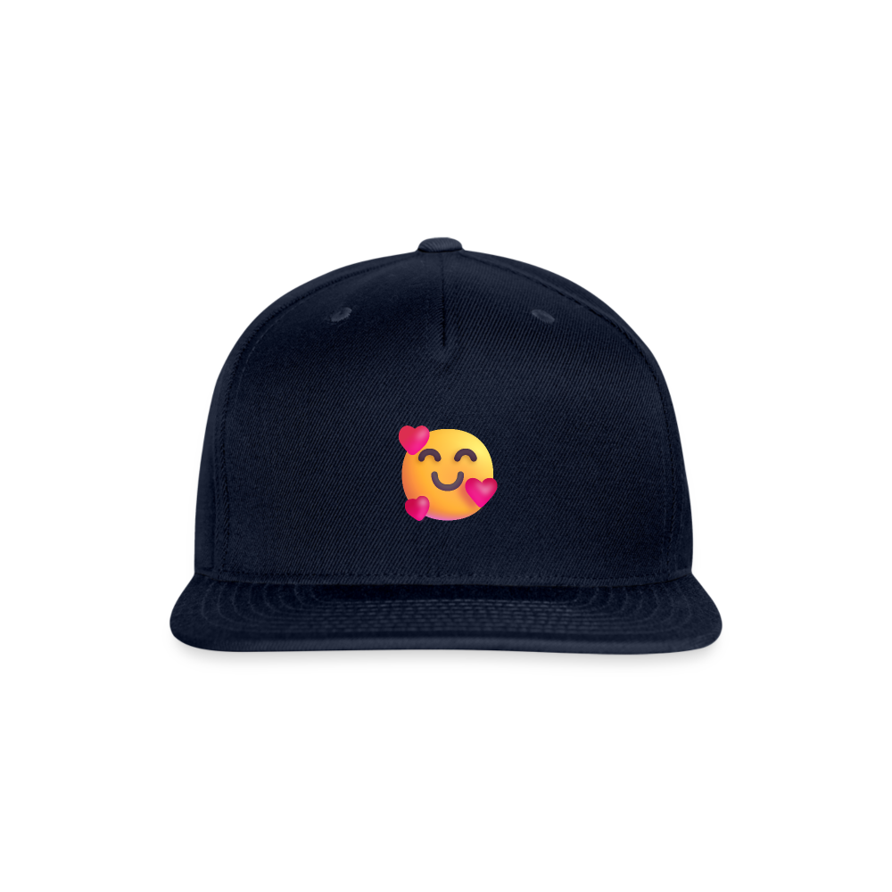 🥰 Smiling Face with Hearts (Microsoft Fluent) Snapback Baseball Cap - navy