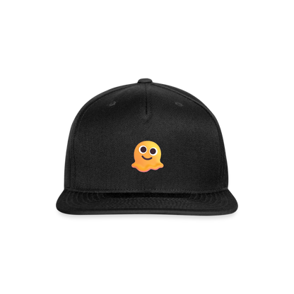 🫠 Melting Face (Microsoft Fluent) Snapback Baseball Cap - black