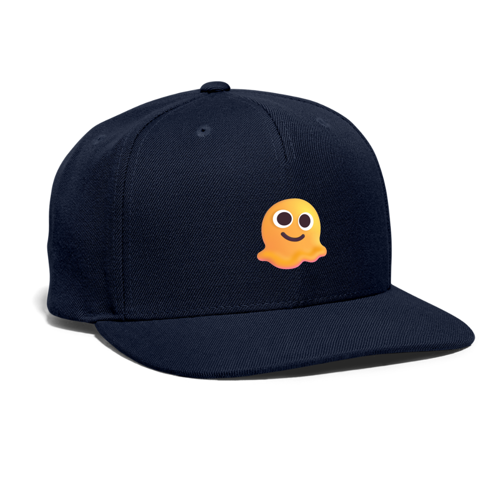 🫠 Melting Face (Microsoft Fluent) Snapback Baseball Cap - navy