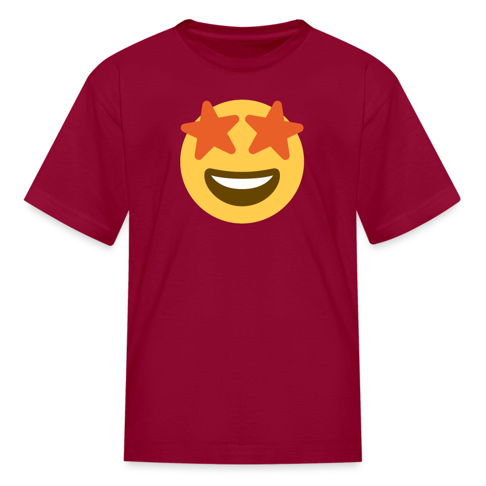 🤩 Star-Struck (Twemoji) Kids' T-Shirt - dark red